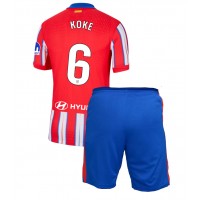 Camiseta Atletico Madrid Koke #6 Primera Equipación para niños 2024-25 manga corta (+ pantalones cortos)